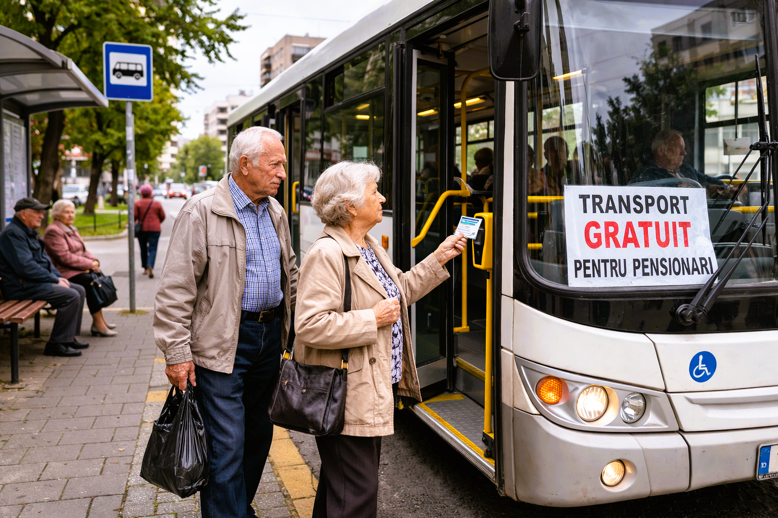 Transport Public Gratuit pentru Pensionari (Sursa: Imagine creata de Autor)