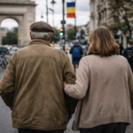 Figură 1 Doi Pensionari plimbându-se pe străzile din București (Sursa: Imagine creata de autor)