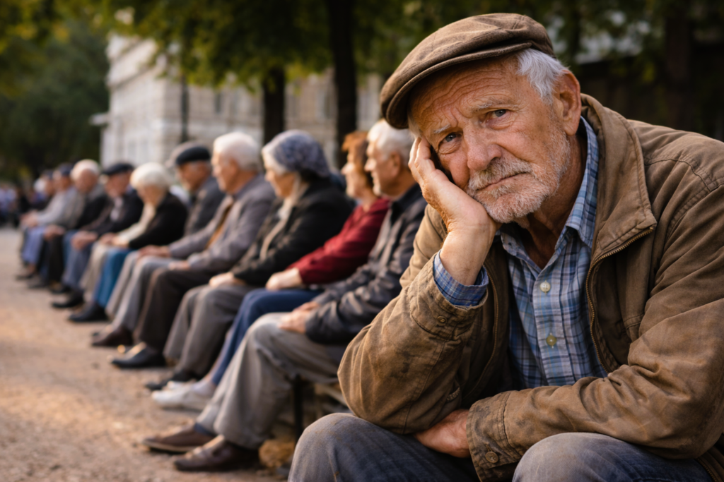 Tot mai multi pensionari (Sursa: Imagine creata de autor)